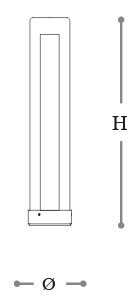 Dimensiones de la lámpara Gradient Incanto Italamp